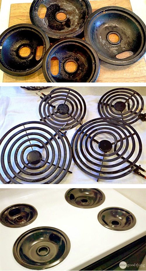 Hack #87: Clean your nasty stove burners with hydrogen peroxide and baking soda
