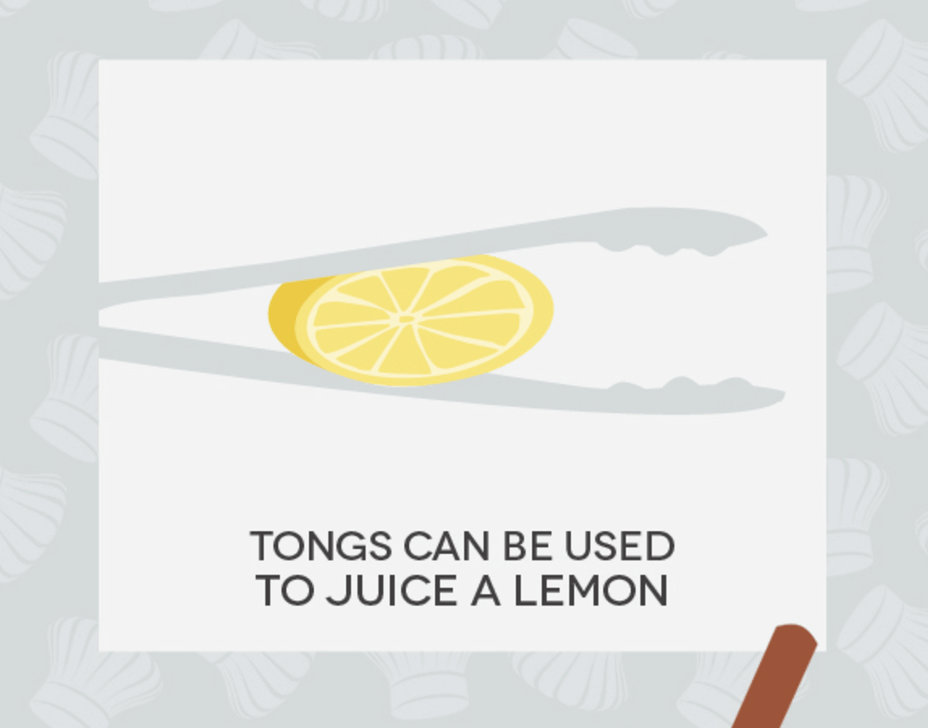 Hack #30: Make lemons tap out with tongs
