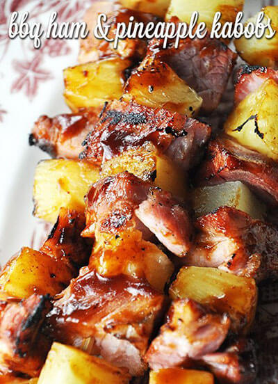 BBQ Ham and Pineapple Kabobs