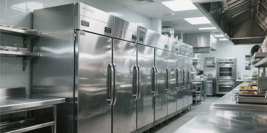 Commercial Refrigeration In Restaurant Kitchen
