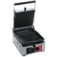 Sirman ELIO-220 2,100 Watt Panini Sandwich Grill, Single, Ribbed Top & Flat Bottom