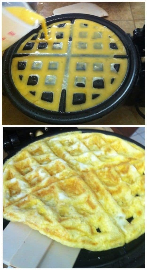 Hack #29: Use your waffle iron to cook eggs