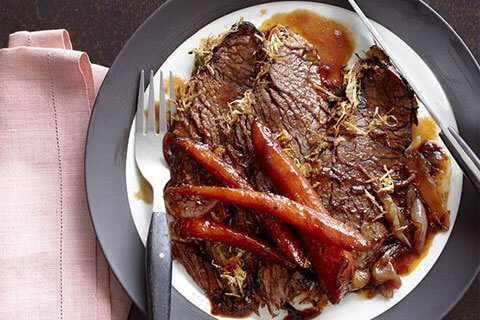 Horseradish Brisket With Carrots