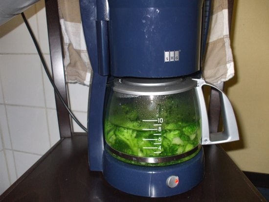 Hack #98: A coffee maker can boil vegetables