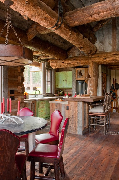 Rustic Kitchen by Big Sky Architects & Building Designers Dan Joseph Architects