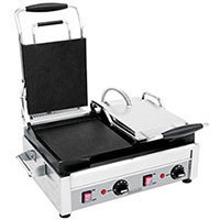 Eurodib SFE02360 stainless steel heavy duty cast iron panini and sandwich grill