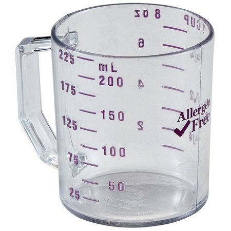Measuring Cup, 1 Cup, Clear, Plastic, Metric, Cambro 25MCCW135