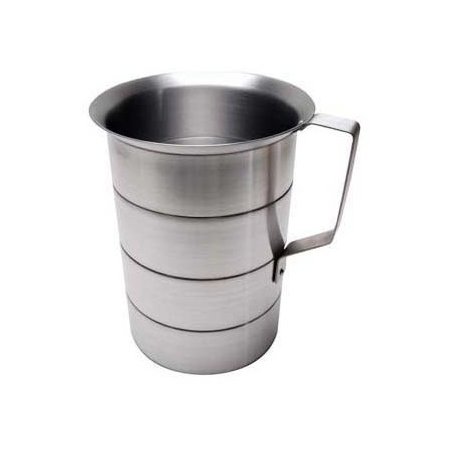 Browne 575670 Liquid Measuring Cup, 4 Qt. Aluminum Measuring Cup