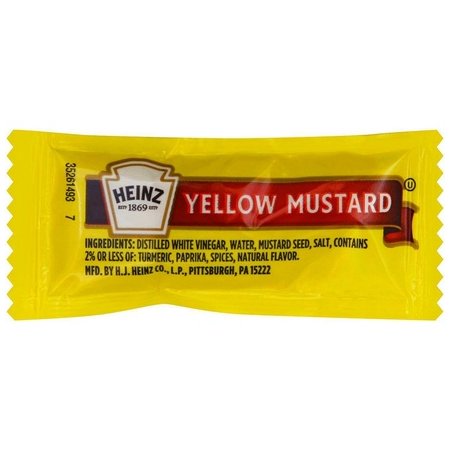 Heinz 10013000530504, 5 1/2 Gram Yellow Mustard Portion Packet (500/Case)