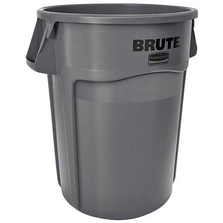 Rubbermaid Commercial Brute Plastic Commercial Trash Can, 32 gal, Gray