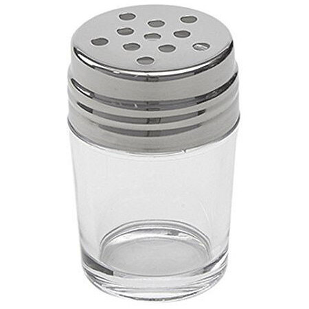 American Metalcraft GLA317 12 oz. Glass Spice Shaker with Stainless Steel  Lid
