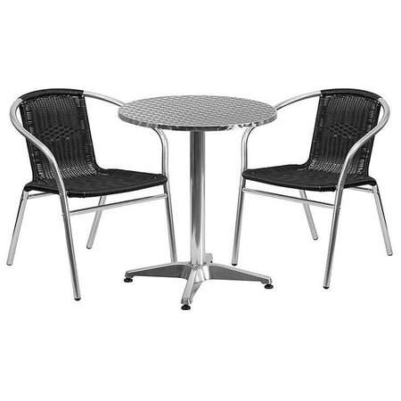 Flash Furniture TLH-ALUM-24RD-020BKCHR2-GG