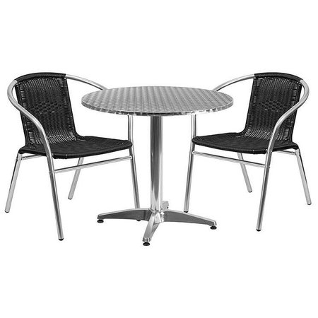 Flash Furniture TLH-ALUM-32RD-020BKCHR2-GG