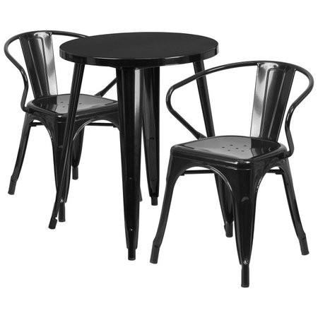 Flash Furniture CH-51080TH-2-18ARM-BK-GG