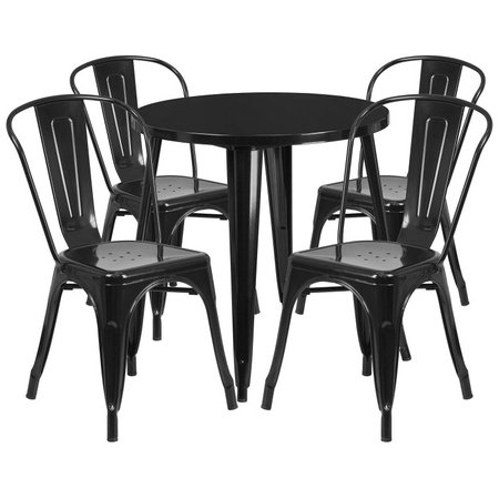 Flash Furniture CH-51090TH-4-18CAFE-BK-GG