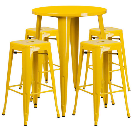 Flash Furniture CH-51090BH-4-30SQST-YL-GG