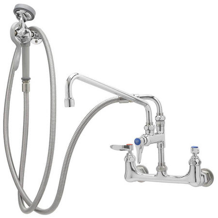 T&S Brass B 0068 H SWV SS Flexible Hose With Gray Handle And...