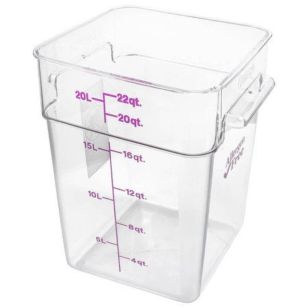 Cambro 18SFSCW135 18 qt Square Food Storage Container - Clear