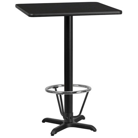 Flash Furniture XU-BLKTB-3030-T2222B-3CFR-GG