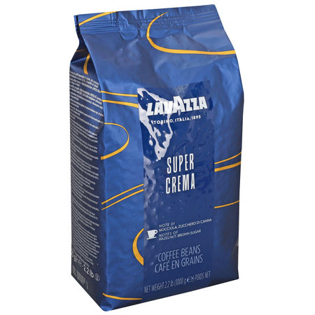 Lavazza Super Crema Coffee WholeBean Notes of Hazelnut Brown Sugar 2.2Lb