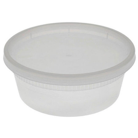 Pactiv YL2508 8 oz. Plastic Deli Container with Lid - 240/Case