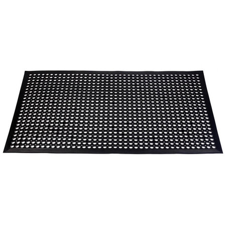 Falcon RMBV-35BK Rubber Floor Mat, 3' x 5', Black