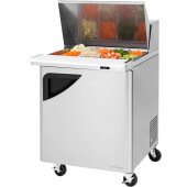 TST-28SD-12-N Turbo Air, 27" 1 Door Mega Top Sandwich / Salad Prep Table, (12) 1/6 size pans, Super Deluxe Series