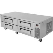 TCBE-72SDR-N Turbo Air, 72" 4 Drawer Refrigerated Chef Base Refrigerator, Super Deluxe Series