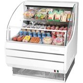 TOM-30LW-N Turbo Air, 28" Horizontal Open Display Case Merchandiser, Low Profile, White