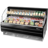 TOM-60LB-N Turbo Air, 63" Horizontal Open Display Case Merchandiser, Low Profile, Black
