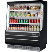 TOM-50MB-N Turbo Air, 50" Vertical Open Display Case Merchandiser, Mid Height, Black