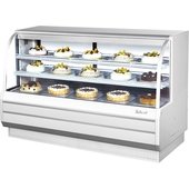 TCGB-72-W(B)-N Turbo Air, 72" Curved Glass Refrigerated Bakery Display Case