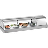SAK-50R-N Turbo Air, 48" Curved Glass Refrigerated Sushi Display Case, Right Side Compressor