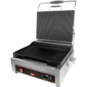 SG1LG (721325) Cecilware Pro, 1,800 Watt Panini Sandwich Grill, Single, Ribbed Top & Bottom