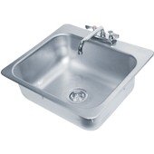 DI-1-208 Advance Tabco, 1 Compartment Stainless Steel Drop-In Sink