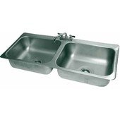 DI-2-208 Advance Tabco, 2 Compartment Stainless Steel Drop-In Sink