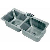 DI-2-2012 Advance Tabco, 2 Compartment Stainless Steel Drop-In Sink