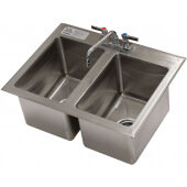 DI-2-10-EC Advance Tabco, 2 Compartment Stainless Steel Drop-In Sink