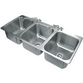 DI-3-1612 Advance Tabco, 3 Compartment Stainless Steel Drop-In Sink