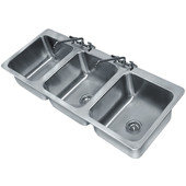 DI-3-1410 Advance Tabco, 3 Compartment Stainless Steel Drop-In Sink