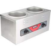 6120A-CW Nemco, 4 Quart Double Well Electric Food Warmer / Cooker, 1 kW