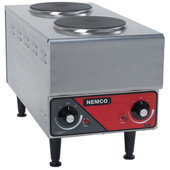 6311-1-240 Nemco, 3,000 Watt Electric Countertop Range, Double Burner