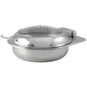 2172-6/37 Spring USA, 6 Quart Round Stainless Steel Induction Chafer, Reflection Series