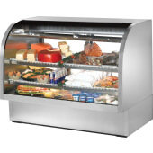 TCGG-60-S-HC-LD True, 60" Curved Glass Refrigerated Deli Display Case