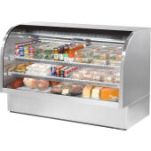 TCGG-72-S-HC-LD True, 72" Curved Glass Refrigerated Deli Display Case
