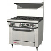 S36D Southbend, 203,000 Btu Gas Restaurant Range, 6 Burner, Standard Oven, S-Series
