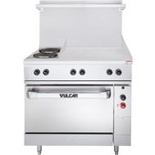 EV36S-2FP24G208 Vulcan, 15.8 kW Electric Restaurant Range, 2 French Plate, Standard Oven, 24" Thermostatic Griddle