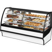 TDM-DZ-77-GE/GE-S-S True, 77" Curved Glass Dry / Refrigerated Bakery Display Case
