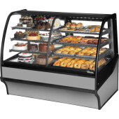 TDM-DZ-59-GE/GE-S-S True, 59" Curved Glass Dry / Refrigerated Bakery Display Case