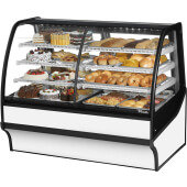 TDM-DZ-59-GE/GE-W-W True, 59" Curved Glass Dry / Refrigerated Bakery Display Case